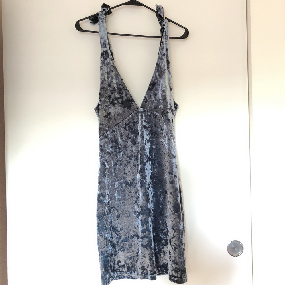 NEW crushed velveteen mini dress